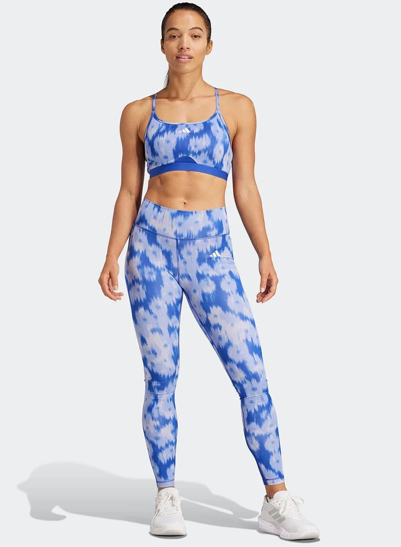 Adidas Opt Ess Aop L Blue Training Tights 2XS