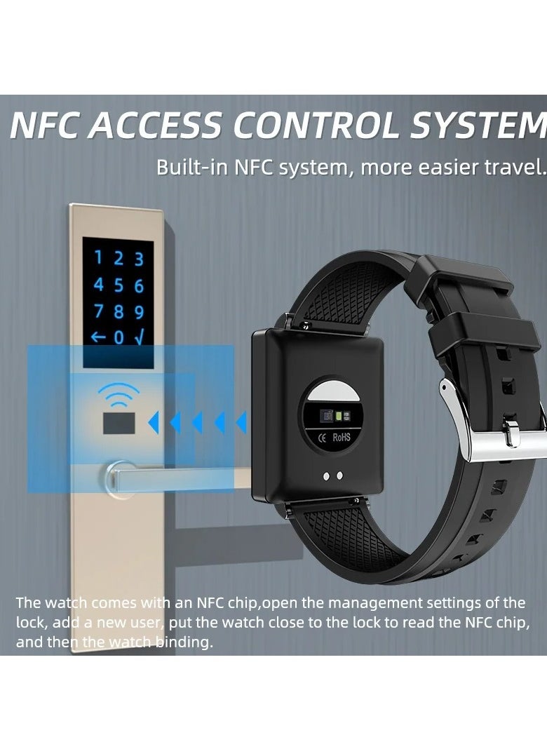 gejian - NFC Smart Watch Men Women 1.85 Full Touch Screen Waterproof Sports Fitness Bracelet Bluetooth Call Smartwatch - Image 1