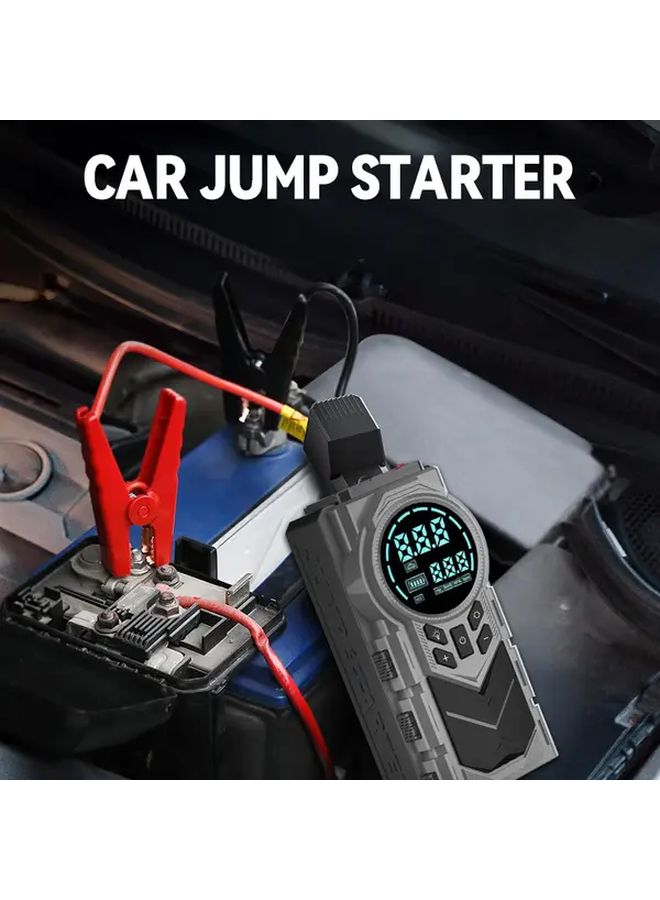 Grey 5 In 1 Portable Air Pump And Car Jump Starter 5000A 150PSI Battery Booster - Image 4
