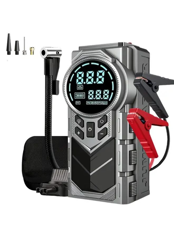 Grey 5 In 1 Portable Air Pump And Car Jump Starter 5000A 150PSI Battery Booster - Image 1