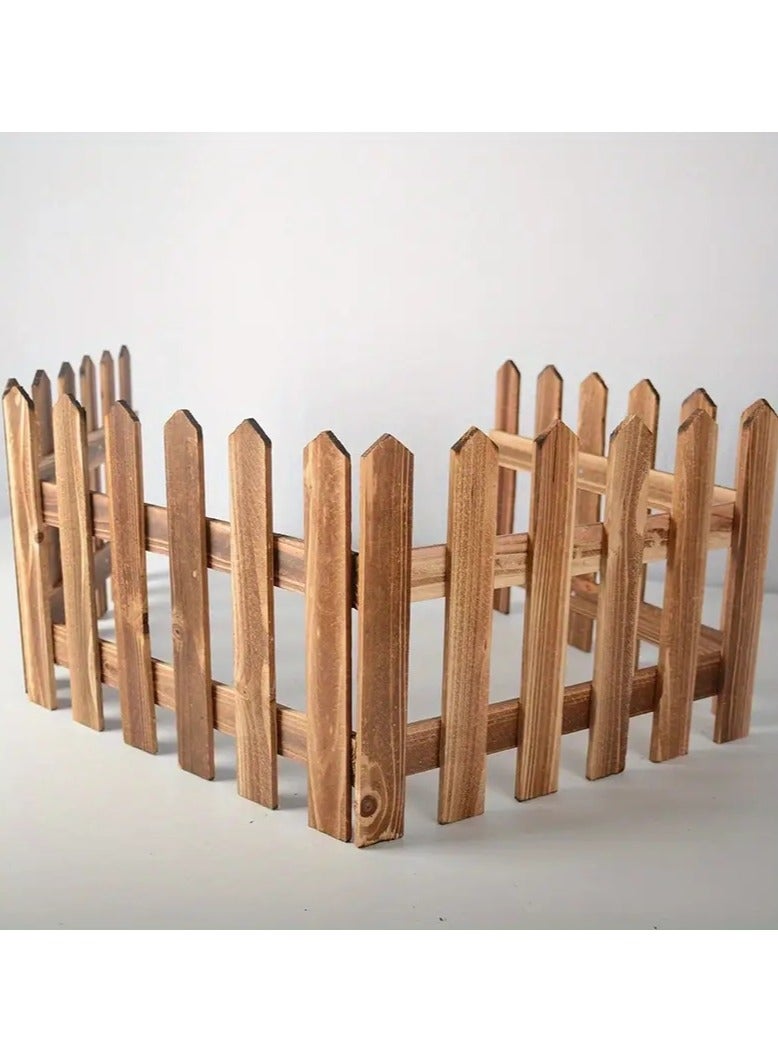 LINGWEI Wooden Garden Solid Fence Border - Image 3