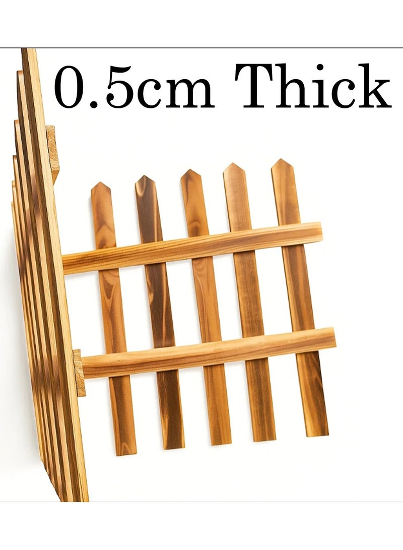 LINGWEI Wooden Garden Solid Fence Border - Image 5