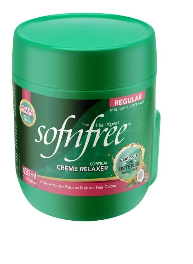 Sofn'free Corticol Creme Relaxer REGULAR 450 ML Plus Neutralising Shampoo - Image 1