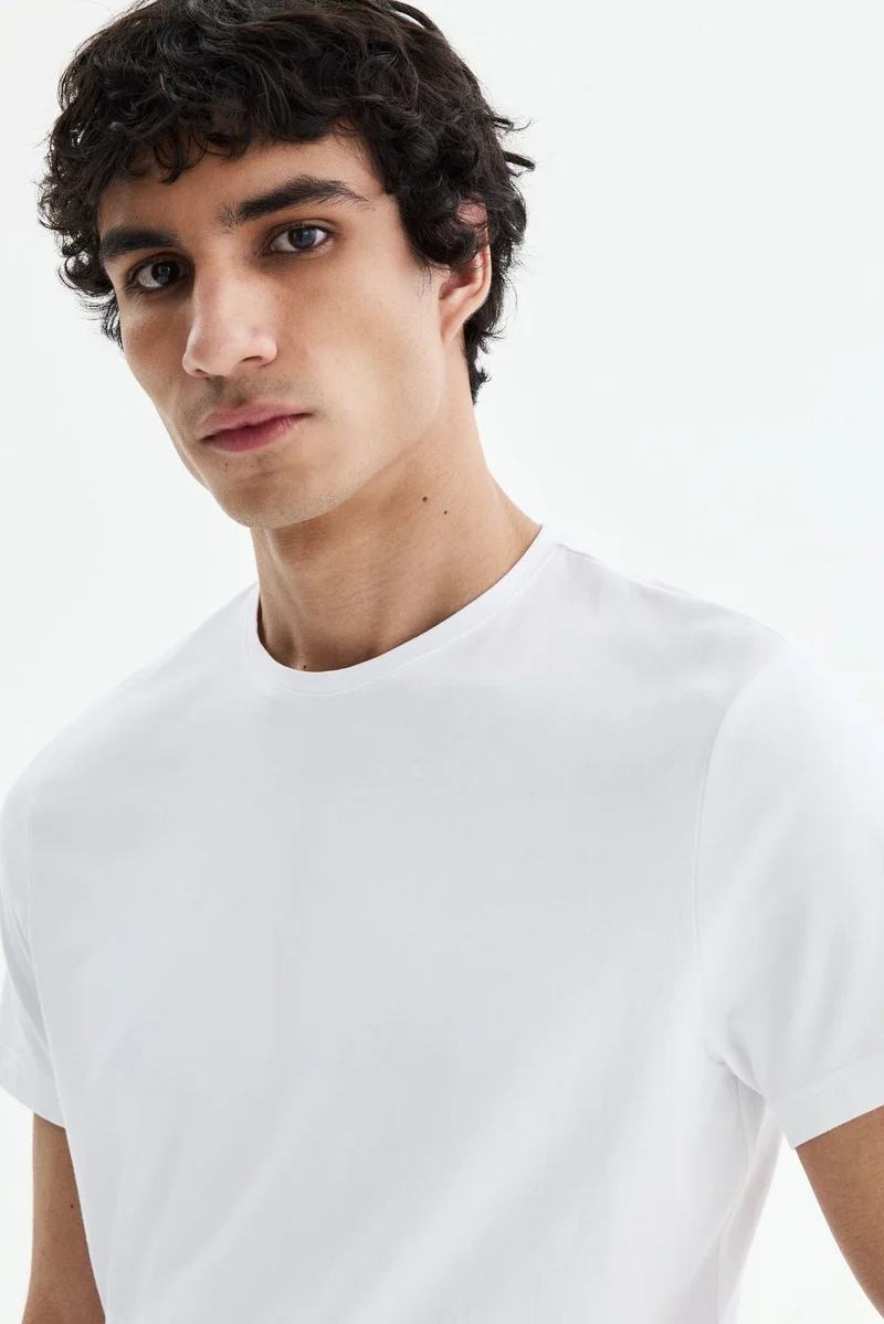 H&M Round-neck T-shirt Slim fit