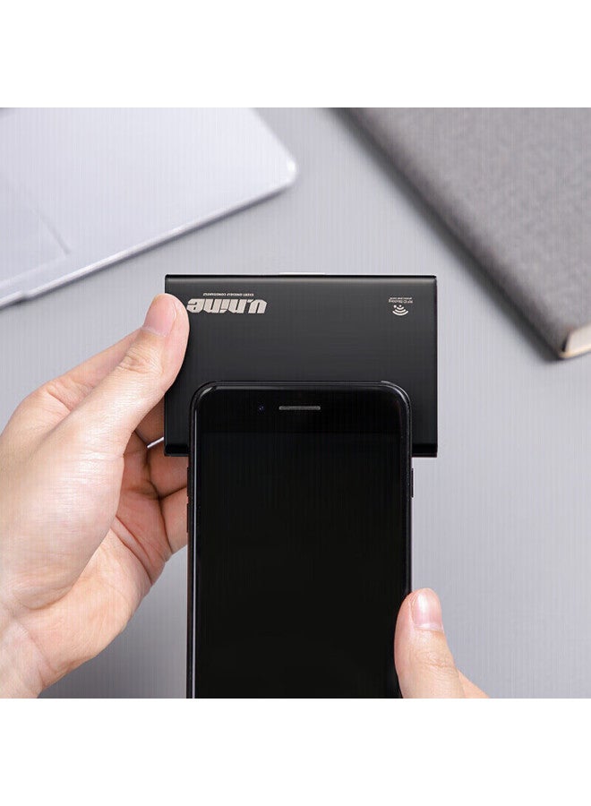 V.nine Card Holder, Anti-theft Card Sleeve, Anti-magnetic Wallet, Ultra-thin Small Card Case, Gift For Husband Or Boyfriend, Black - Image 2
