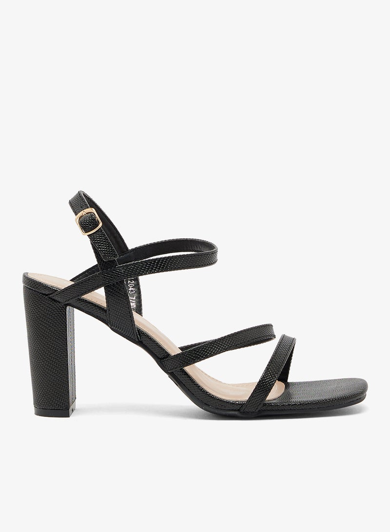 Spot-On Multi Strap Block Heel Sandal - Image 1