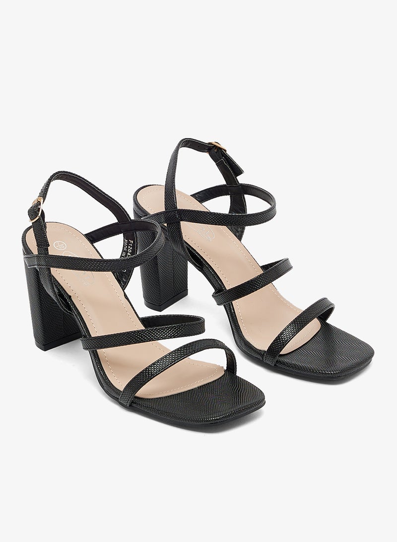 Spot-On Multi Strap Block Heel Sandal - Image 4