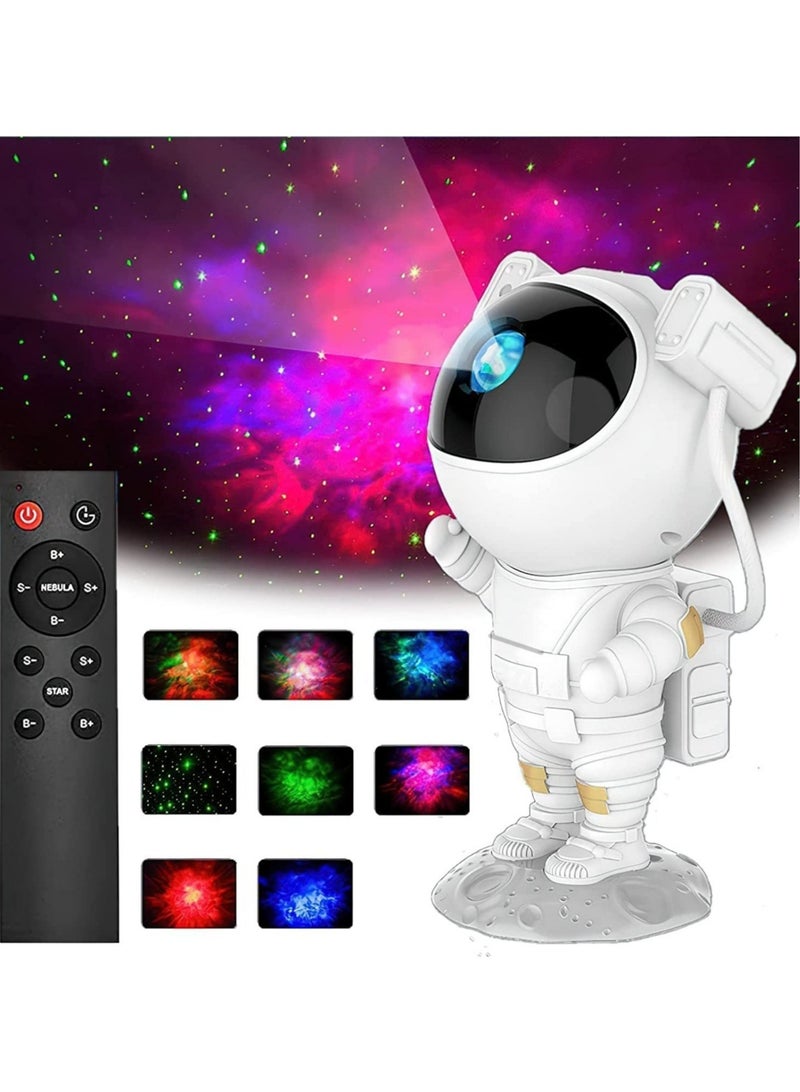 إلترازون Star Projector Night Light with Timer, Remote Control and 360°Adjustable Design, Astronaut Nebula Galaxy Night Light Projector for Children Adults Baby Bedroom, Party Room and Game Room - Image 1