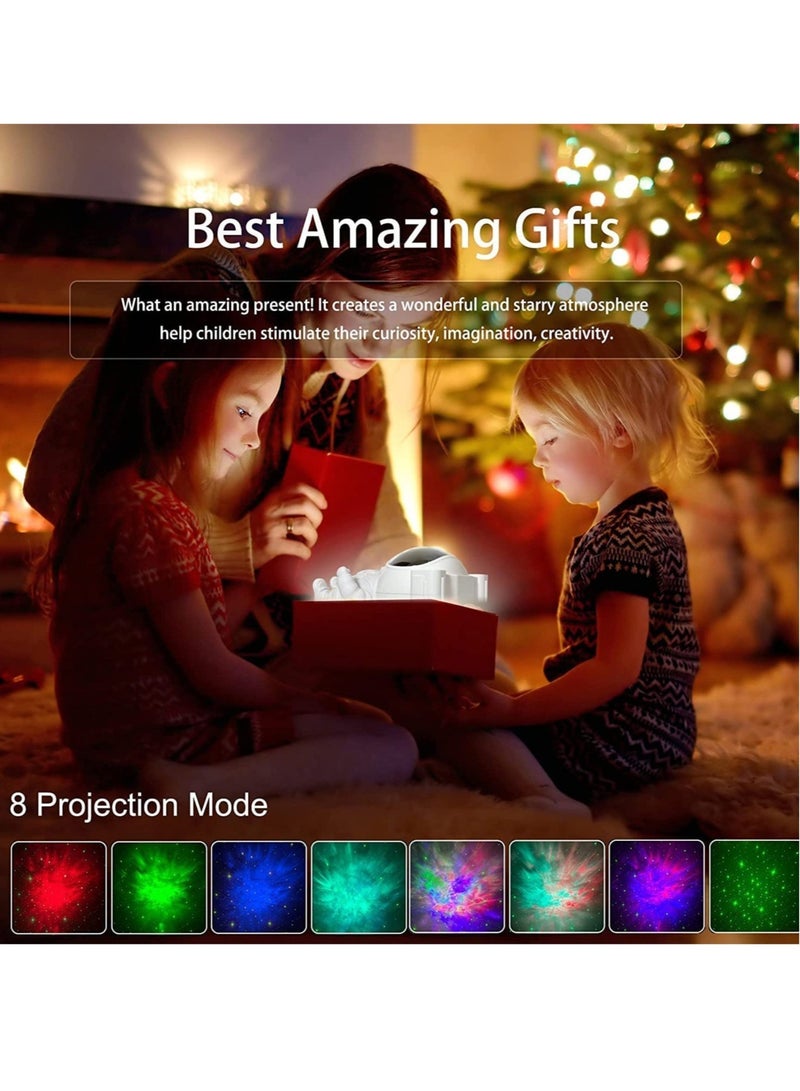 إلترازون Star Projector Night Light with Timer, Remote Control and 360°Adjustable Design, Astronaut Nebula Galaxy Night Light Projector for Children Adults Baby Bedroom, Party Room and Game Room - Image 3