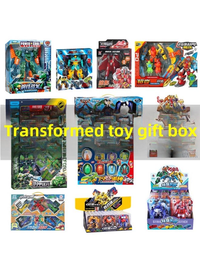 Children Boy Mecha Deformation Robot Toy King Kong Training Institution Points Exchange Gift Box Wholesale-Color:Steel Dragon (2 Colors Mixed)-large Portable Gift Box SD-1019 - Image 2