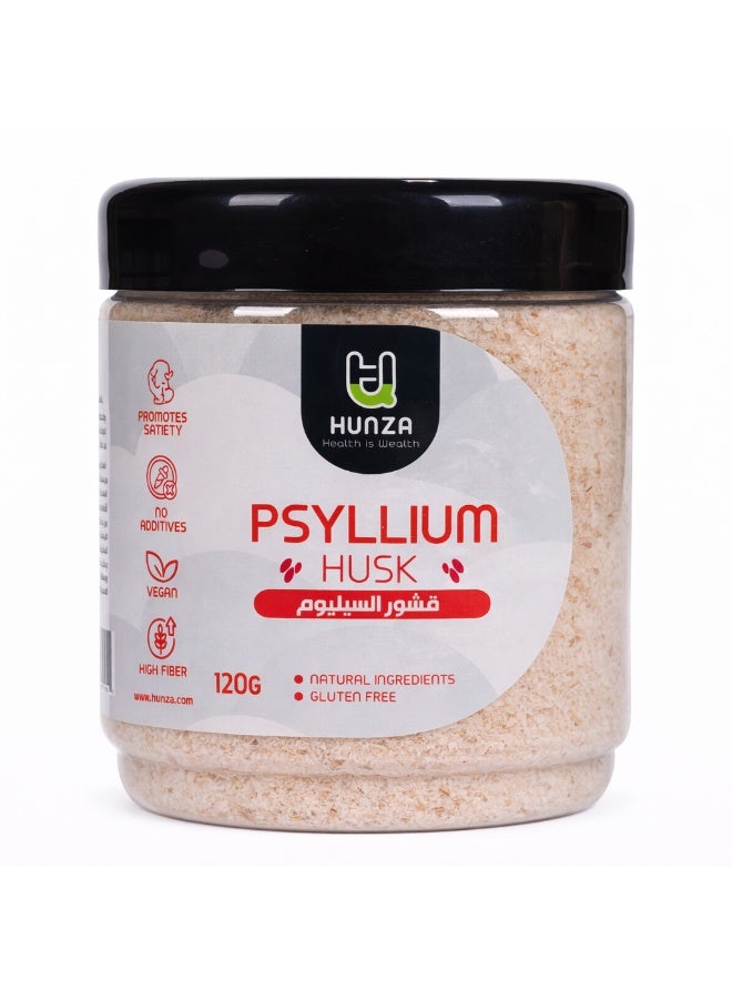 Hunza Raw Psyllium Husk 120g – High Dietary Fiber | Supports Digestive Health | Keto & Diet Friendly | 100% Natural | No Additives - Image 1