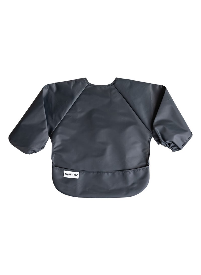 Tiny Twinkle Tiny Twinkle Mess Proof Baby Bib, 2 Pack Full Sleeve Bib Outfit, Waterproof Bib for Toddlers, Machine Washable, Tug Proof, Baby Smock for Eating, Long Sleeve (Sage Charcoal, Large 2-4 Years)  - Image 5