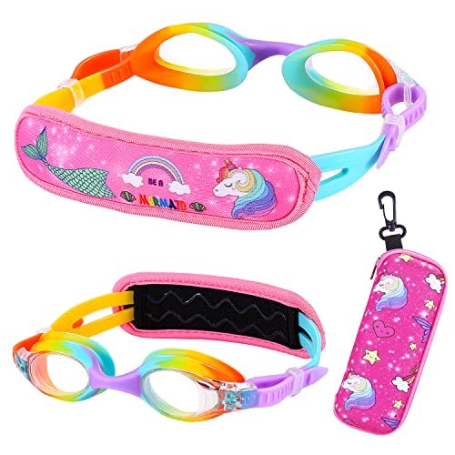 RUIGAO Kids Goggles, Toddler Goggles3/4/5/6 Years Old, Rainbow Mermaid Unicorn Goggles for Kid/Child/Youth Swimming - Image 2
