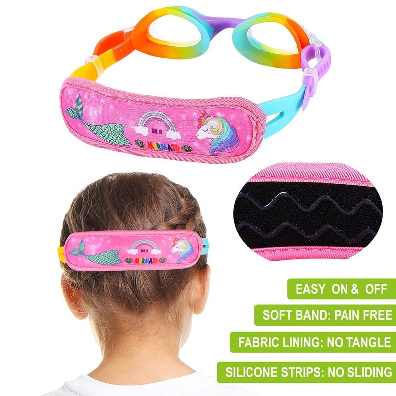 RUIGAO Kids Goggles, Toddler Goggles3/4/5/6 Years Old, Rainbow Mermaid Unicorn Goggles for Kid/Child/Youth Swimming - Image 4