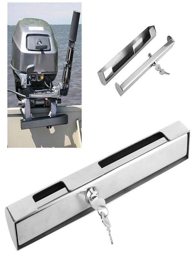 Akozon Marine Outboard Motor Engine Lock with 2 Keys High Security Stainless Steel Hardware - Image 3