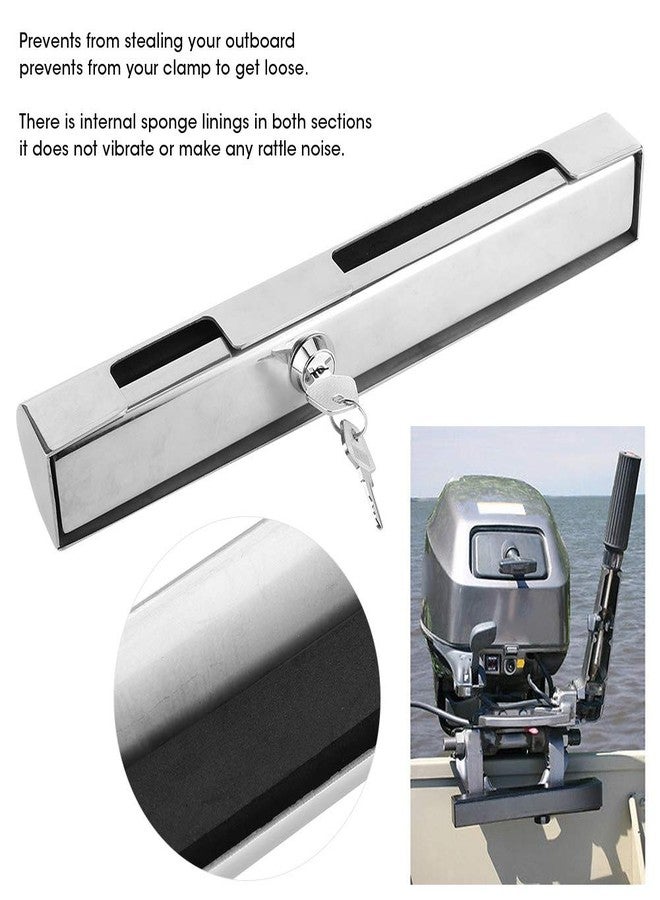 Akozon Marine Outboard Motor Engine Lock with 2 Keys High Security Stainless Steel Hardware - Image 2