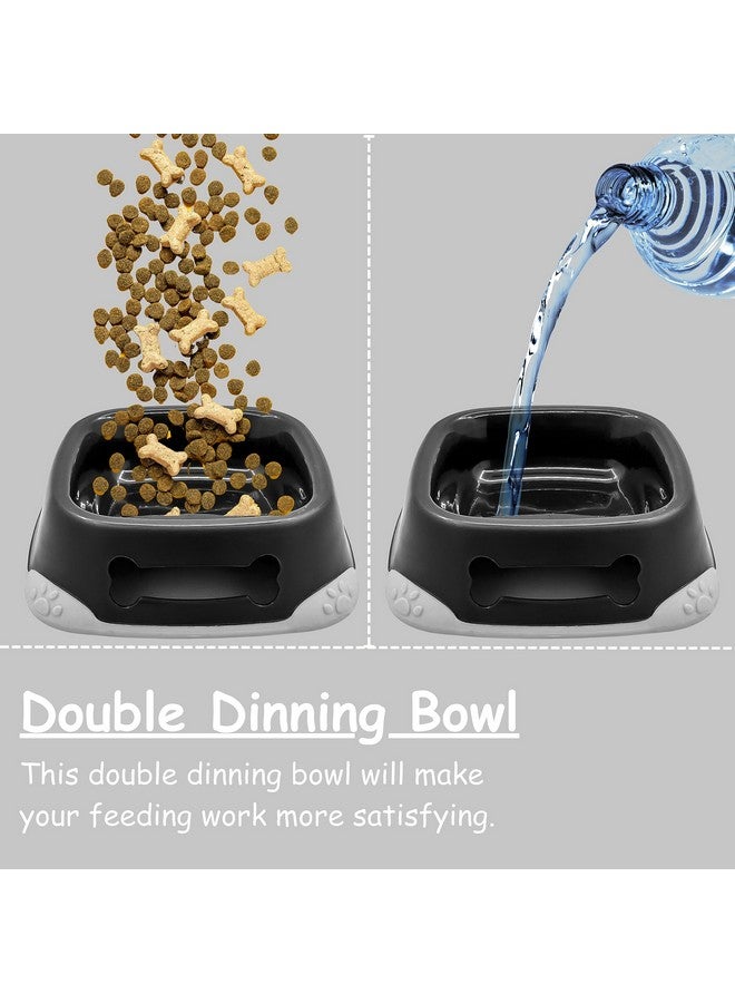 Elegant (Square Bowl) For Cats, Kittens, Puppies, And Small Dogs | Paw Design Non-Skid Rubber Bottom | Feeding Water, Wet And Dry Food Bowl (Small) (Color May Vary) - Image 3