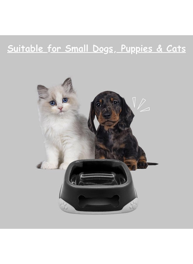 Elegant (Square Bowl) For Cats, Kittens, Puppies, And Small Dogs | Paw Design Non-Skid Rubber Bottom | Feeding Water, Wet And Dry Food Bowl (Small) (Color May Vary) - Image 5