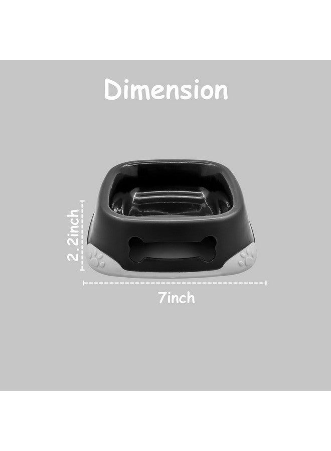 Elegant (Square Bowl) For Cats, Kittens, Puppies, And Small Dogs | Paw Design Non-Skid Rubber Bottom | Feeding Water, Wet And Dry Food Bowl (Small) (Color May Vary) - Image 2