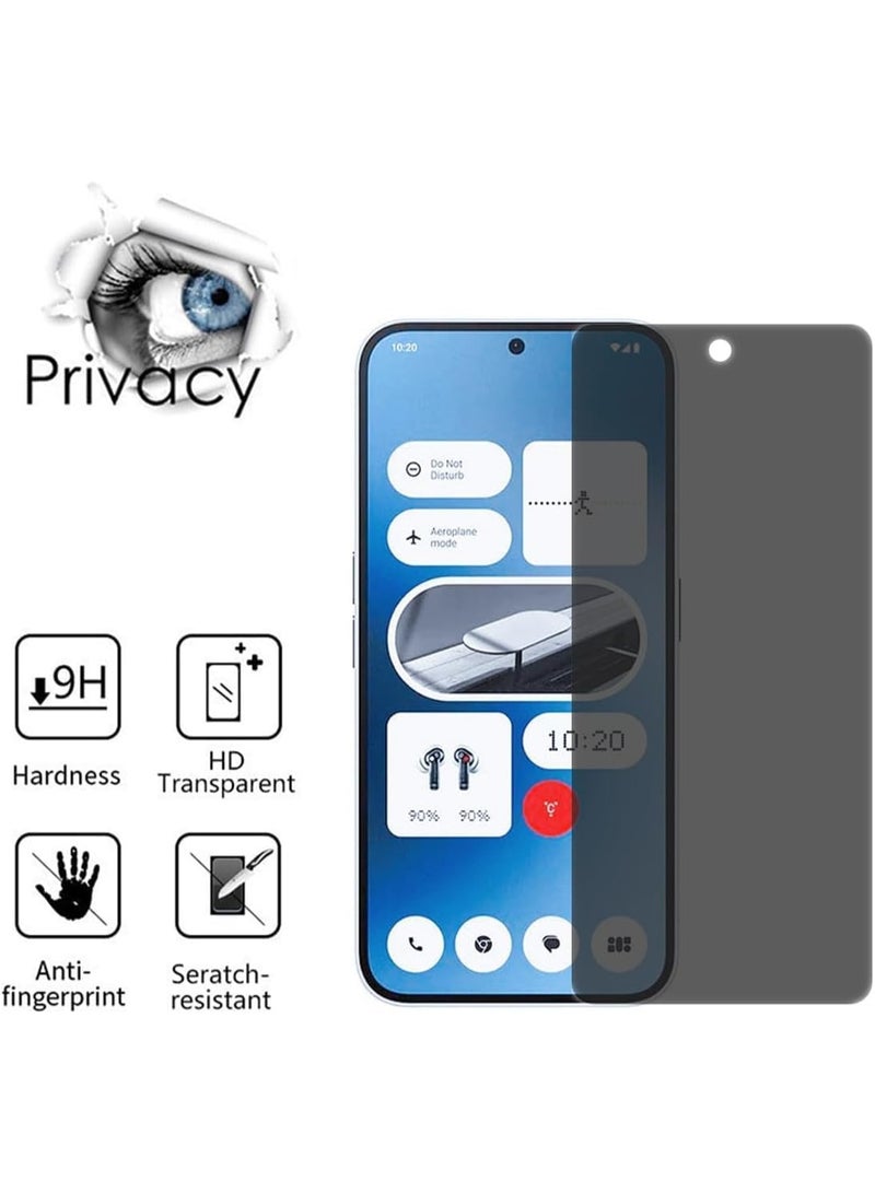 Muzz [2 Pack] Privacy Screen Protector for Nothing CMF Phone 1, Anti-Spy 9H Tempered Glass, Full Coverage, Scratch Resistant,28 ° Full Screen Anti-peeping (Nothing CMF Phone 1) - Image 2