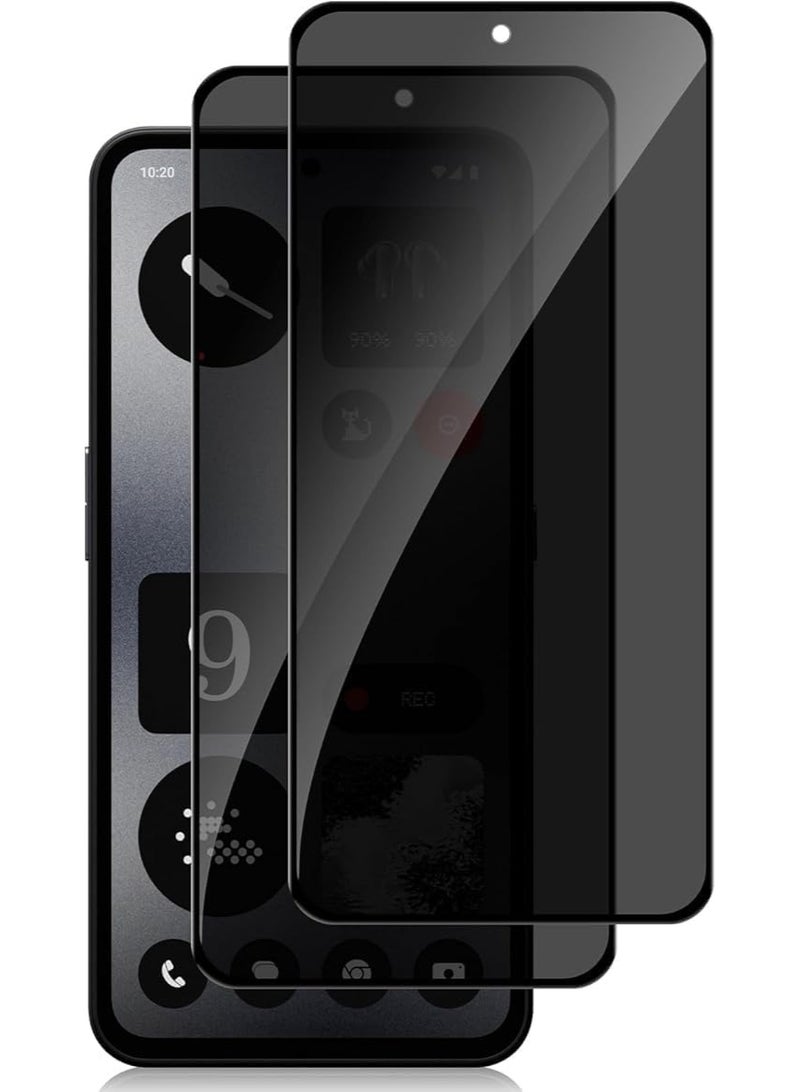 Muzz [2 Pack] Privacy Screen Protector for Nothing CMF Phone 1, Anti-Spy 9H Tempered Glass, Full Coverage, Scratch Resistant,28 ° Full Screen Anti-peeping (Nothing CMF Phone 1) - Image 1