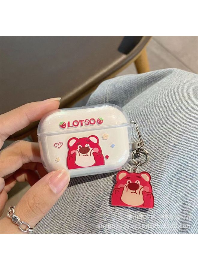 Digital Computer/iphone Protective Case - Fashionable Stylish Design Multiple Colors Available-Color:Strawberry Bear Pendant Independent Packaging-Applicable Model:Airpods 4th Generation - Image 1