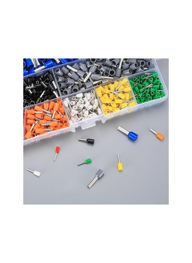 erorex 800 Pcs Wire Ferrule Connectors Kit, AWG 22-10 Wire Ferrules Terminals Connectors Kit, Copper Nylon Insulated Cord Pin Ends Crimp Ferrules Connectors Terminals for Electric, Industrial - Image 3