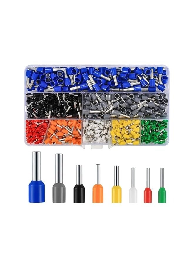 erorex 800 Pcs Wire Ferrule Connectors Kit, AWG 22-10 Wire Ferrules Terminals Connectors Kit, Copper Nylon Insulated Cord Pin Ends Crimp Ferrules Connectors Terminals for Electric, Industrial - Image 1