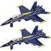 ArtCreativity Jumbo Diecast F18 Blue Angel Jets with Pullback Mechanism Set of 2 Diecast Metal Jet Plane Fighter Toys for Boys Air Force Military Cake Decorations Aviation Party Favors - Image 2