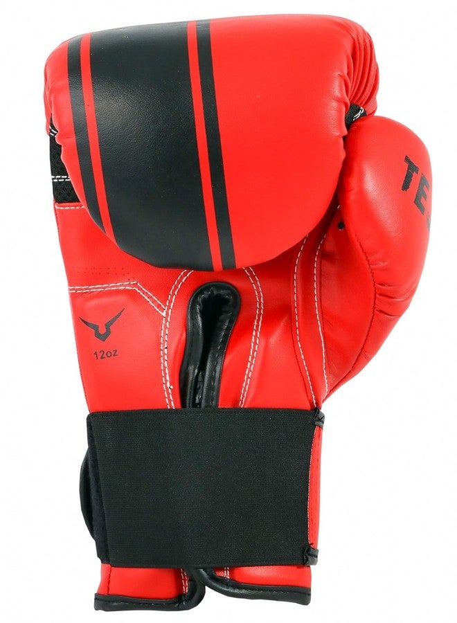 Invincible Tejas Fitness Training Synthetic Leather Boxing Gloves for Men & Women (Red-Black, 14 OZ) - Image 3
