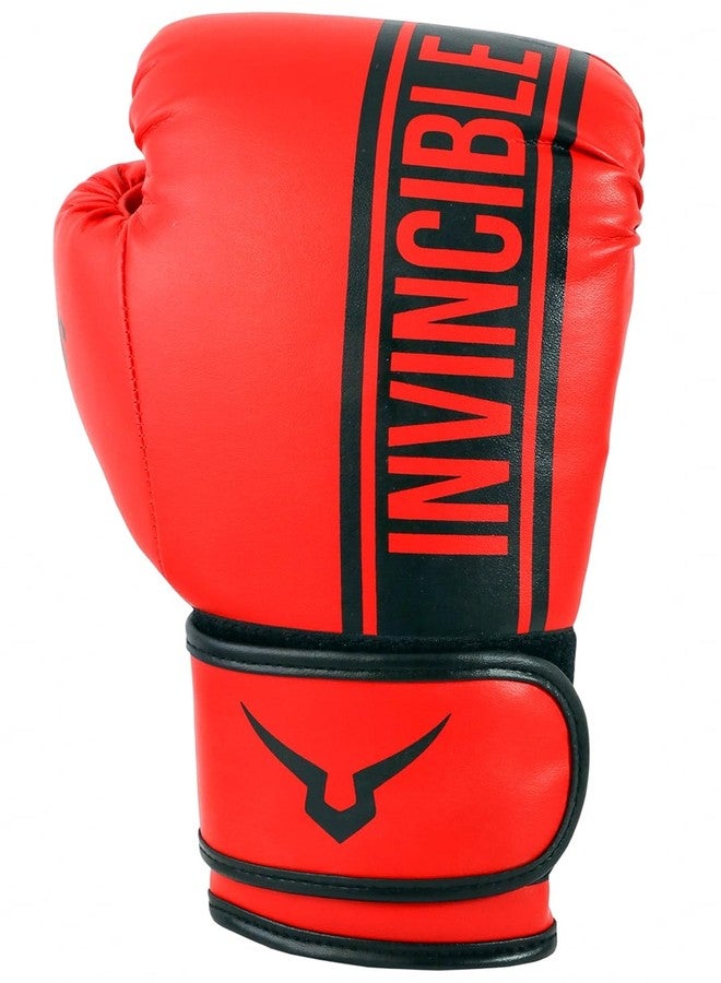Invincible Tejas Fitness Training Synthetic Leather Boxing Gloves for Men & Women (Red-Black, 14 OZ) - Image 2