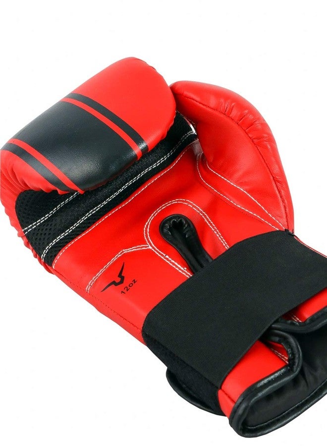 Invincible Tejas Fitness Training Synthetic Leather Boxing Gloves for Men & Women (Red-Black, 14 OZ) - Image 5