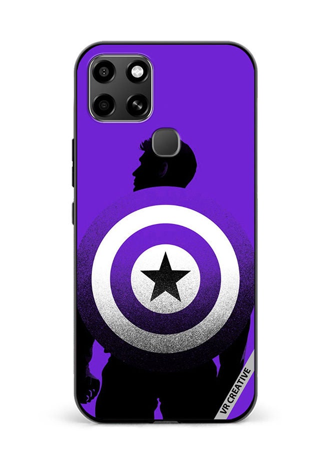 VR CREATIVE Protective Case Cover For Infinix Smart 6 Purple Captain America Design Multicolour - Image 1