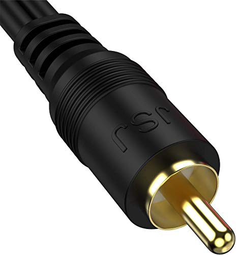 Eanetf RCA 1 Male to 2 Female Audio Speaker Y Adapter Splitter Cable with OFC Conductor Dual Shielding Gold Plated Metal Shell Flexible PVC Jacket - 2 Pack / 0.6FT - Image 3