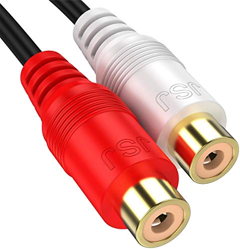 Eanetf RCA 1 Male to 2 Female Audio Speaker Y Adapter Splitter Cable with OFC Conductor Dual Shielding Gold Plated Metal Shell Flexible PVC Jacket - 2 Pack / 0.6FT - Image 5