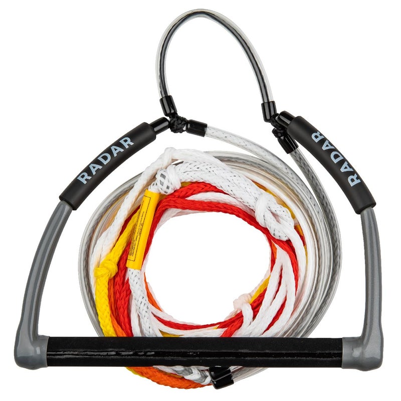 Radar 2022 Deep V 15" Suede Grip Handle w/ 5-Section Mainline Waterski Rope - Image 2
