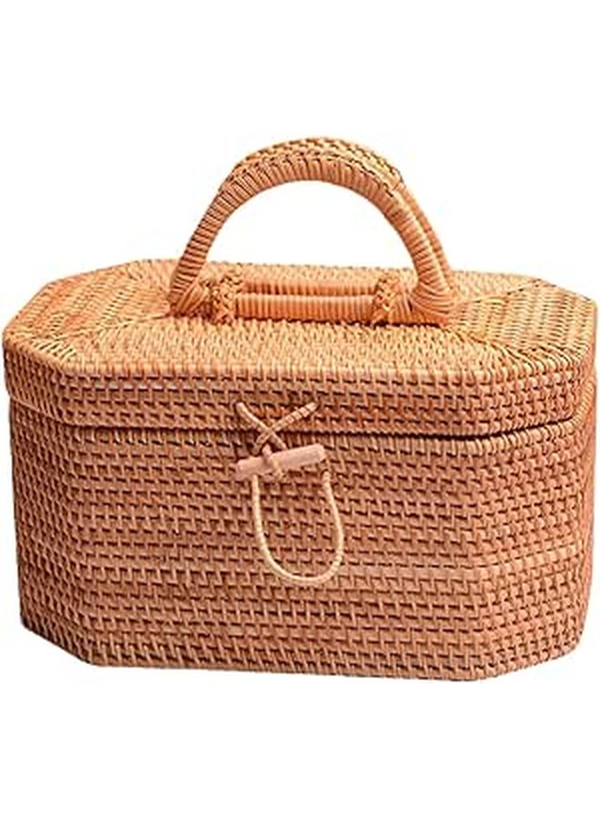 Large Woven Rattan Storage Baskets For Home Decor Picnic And Fruit Storage - Image 1