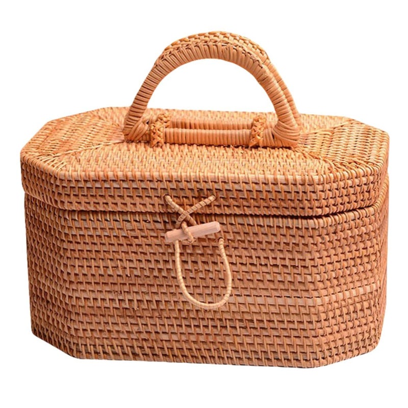 Large Woven Rattan Storage Baskets For Home Decor Picnic And Fruit Storage - Image 2
