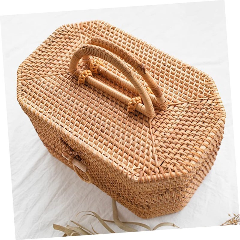 Large Woven Rattan Storage Baskets For Home Decor Picnic And Fruit Storage - Image 5