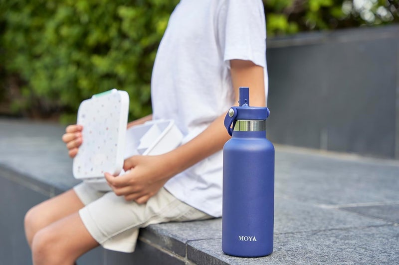 Moya 'Starfish' 500ml Insulated Sustainable Water Bottle Navy - Image 5