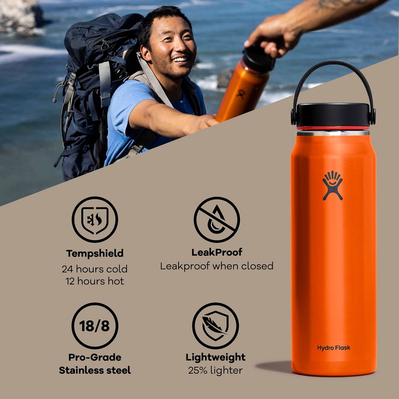 هايدرو فلاسك Hydro Flask Steel 24 OZ خفيفة الوزن على عريض الكبس - Image 2