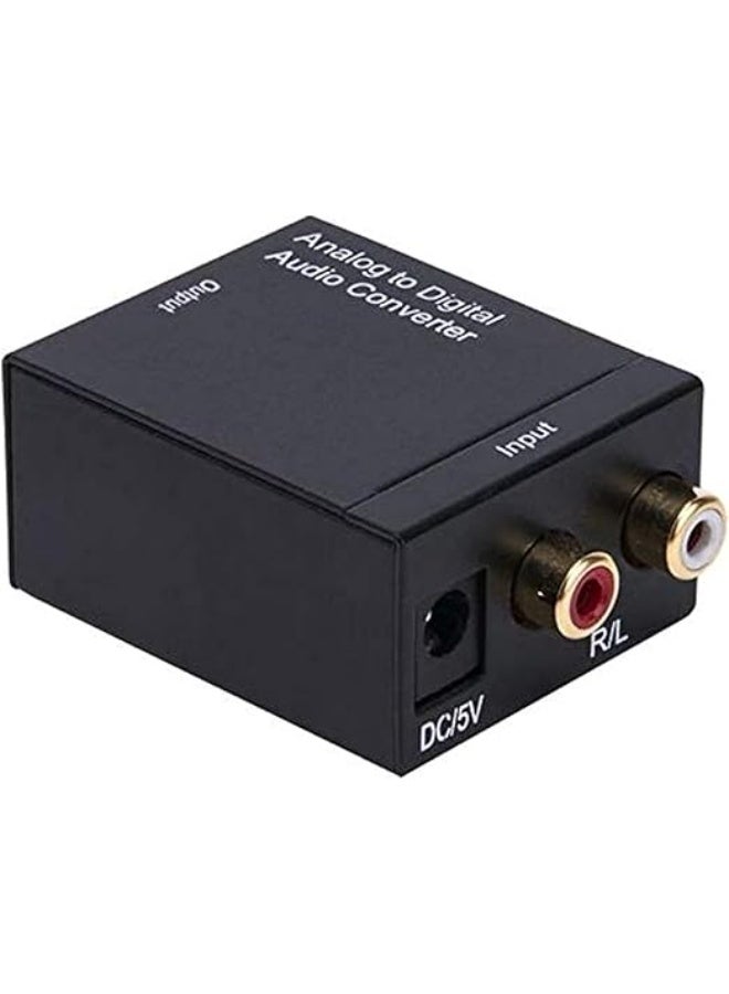 Analog to Digital Audio Converter – RCA to Optical Toslink Adapter – Easy Plug & Play Sound Converter for TV, DVD & Speaker Systems - Image 1
