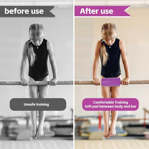 SoeKoa Gymnastics Bar Pad, Gymnastics Bar Mat, Protective Package for Gymnastics Bars, Parallel Bars, Uneven Bars, Horizontal Bars, Ballet Bars, Most Children's and Adult Gymnastics Bars (light purple) - Image 5