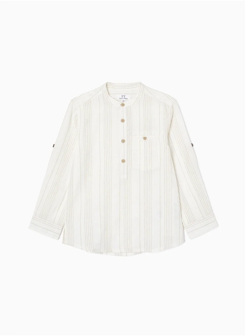 زيبي Zippy Cotton Shirt With Stripes For Boys