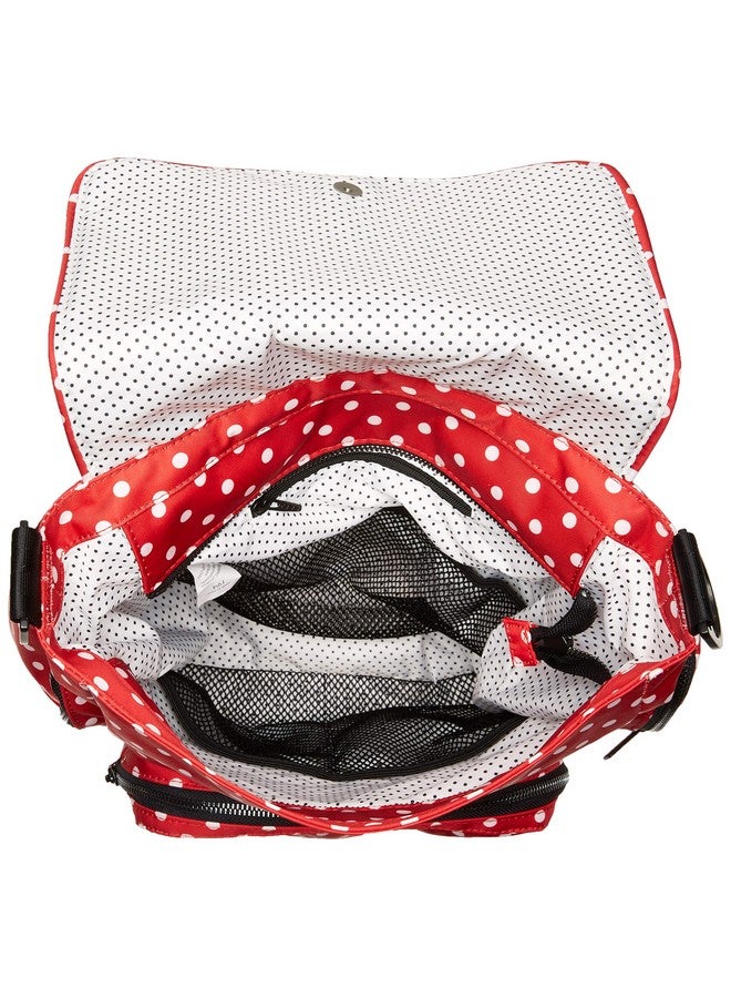 JuJuBe JuJuBe Be Sporty Backpack/Diaper Bag, Onyx Collection - Black Ruby - Red/White Polka Dots  - Image 2