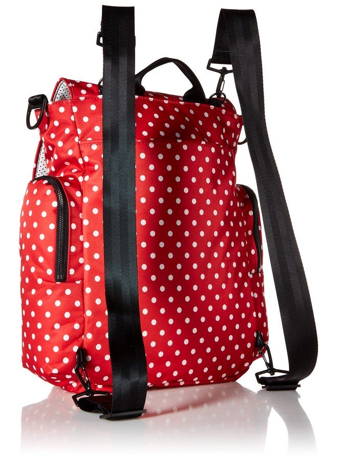 JuJuBe JuJuBe Be Sporty Backpack/Diaper Bag, Onyx Collection - Black Ruby - Red/White Polka Dots  - Image 1