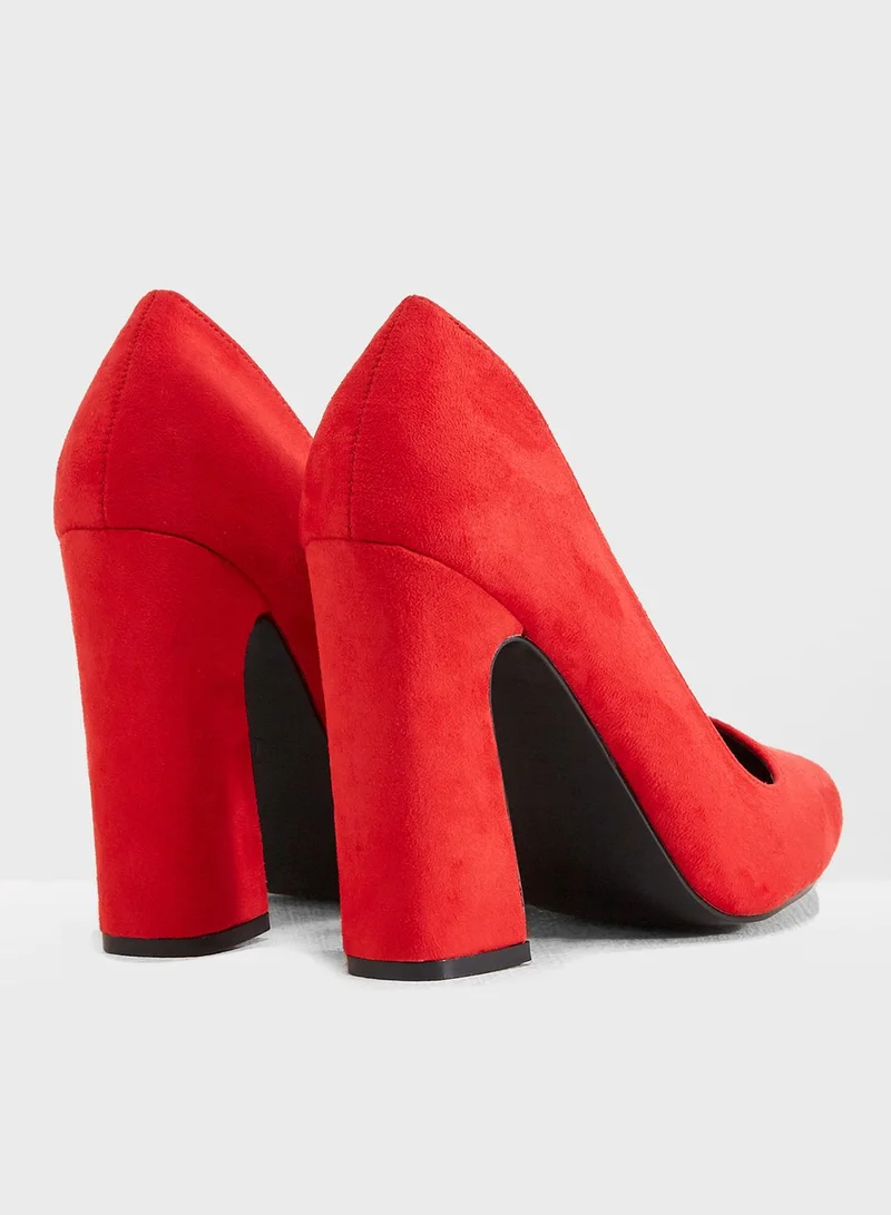 PUBLIC DESIRE Jagger Curved Heel Court Shoe