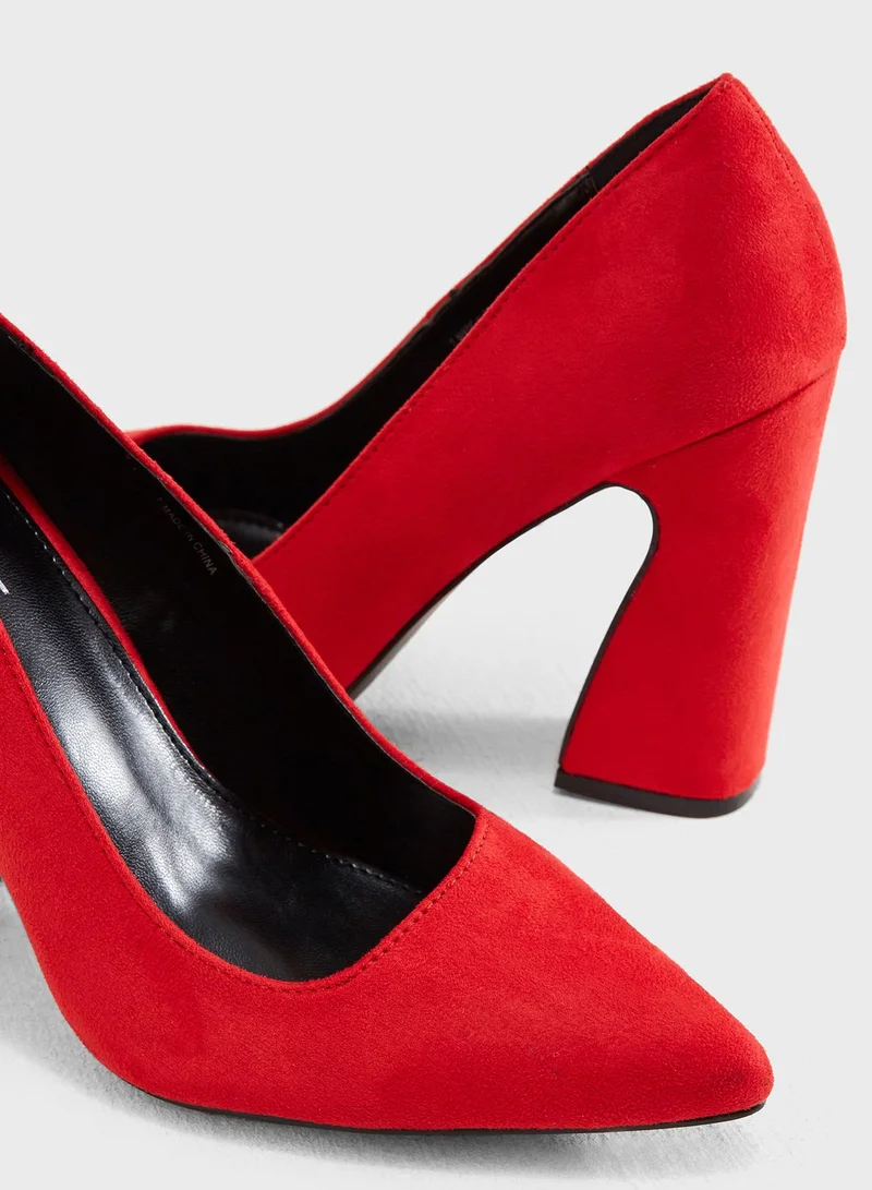 PUBLIC DESIRE Jagger Curved Heel Court Shoe