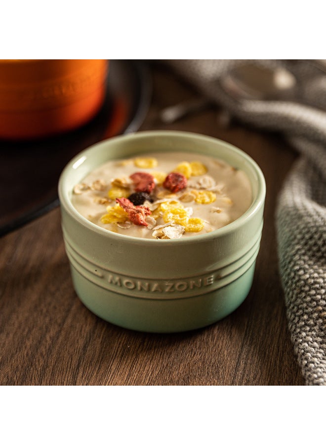 Modern Housewife MONAZONE Air Fryer Special Shufulei Baking Bowl Ceramic Oven Baking Dessert Pudding Bowl-Specifications:Shufu Bud Baking Bowl-gradient Milky White-Capacity:150ml - Image 5