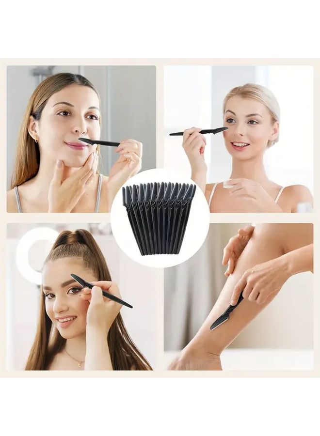 12 قطعة مجموعة ماكينة حلاقة الحواجب مزيل شعر الوجه للنساء والرجال من الفولاذ المقاوم للصدأ - Image 2